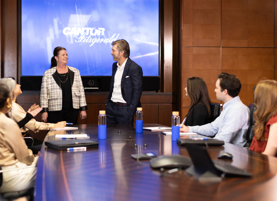 Employees in a conference room